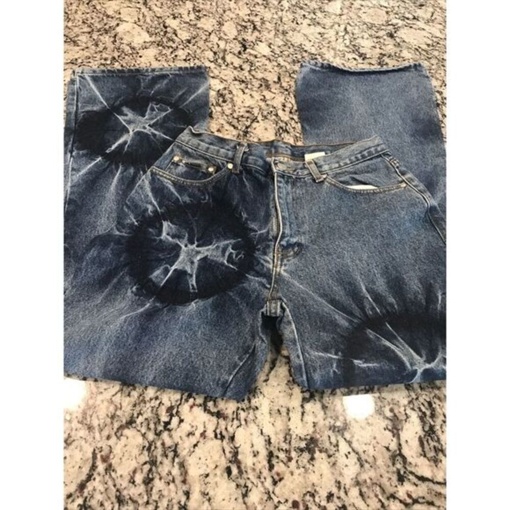 Be Bop Flare Leg Hippie HOBO Tie Dye Jeans Size 9‎ Made In USA Mom Style Jeans